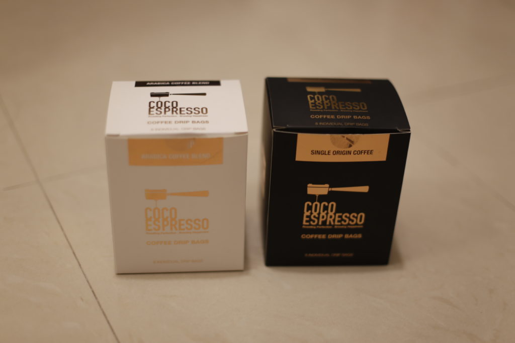 Coco Espresso 2 coffee drip bag boxes